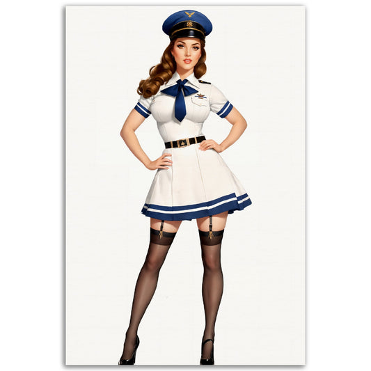 Daily Pinup #08 Air Force Girl Wall Art