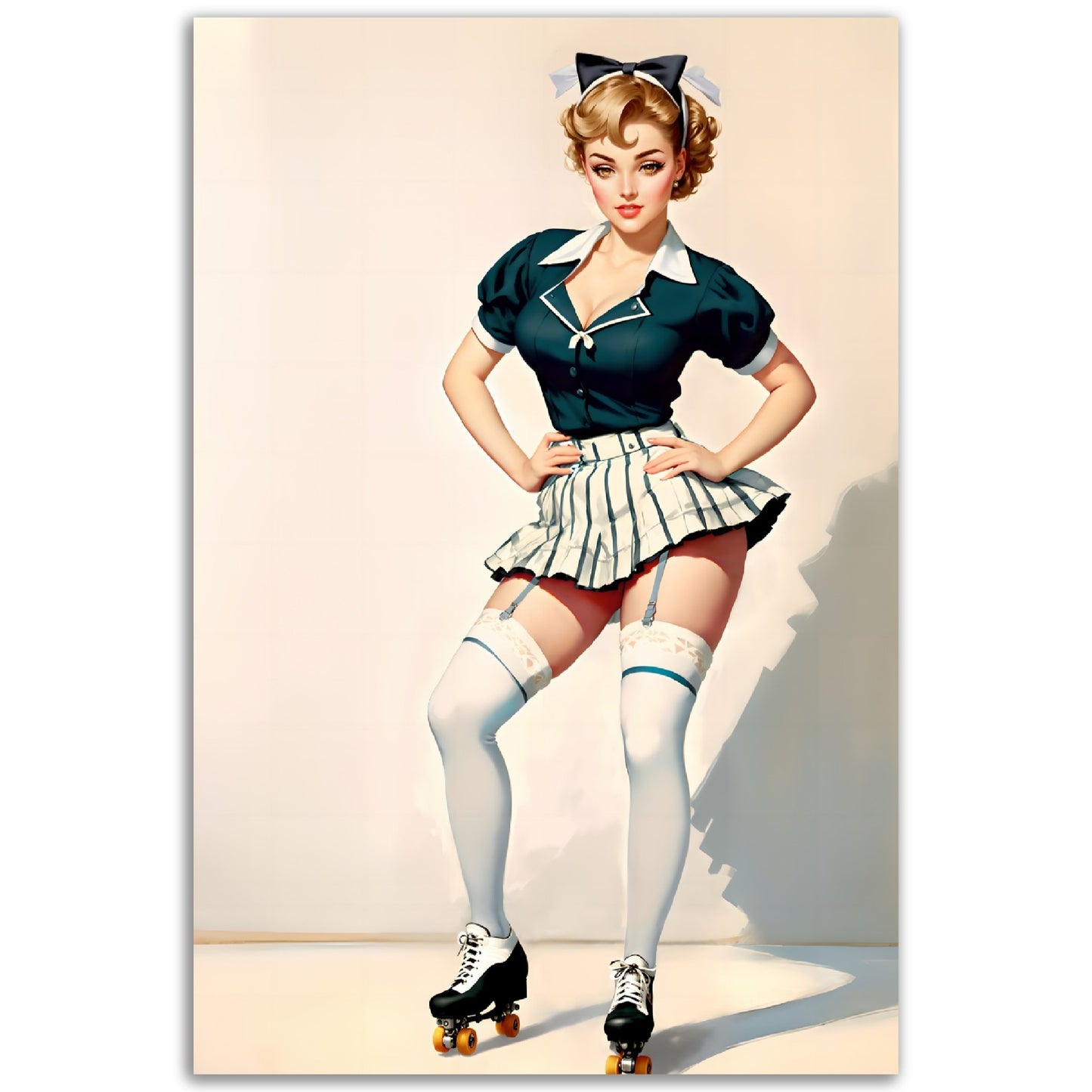 Daily Pinup #14 - Retro Car Hop Girl Wall Art