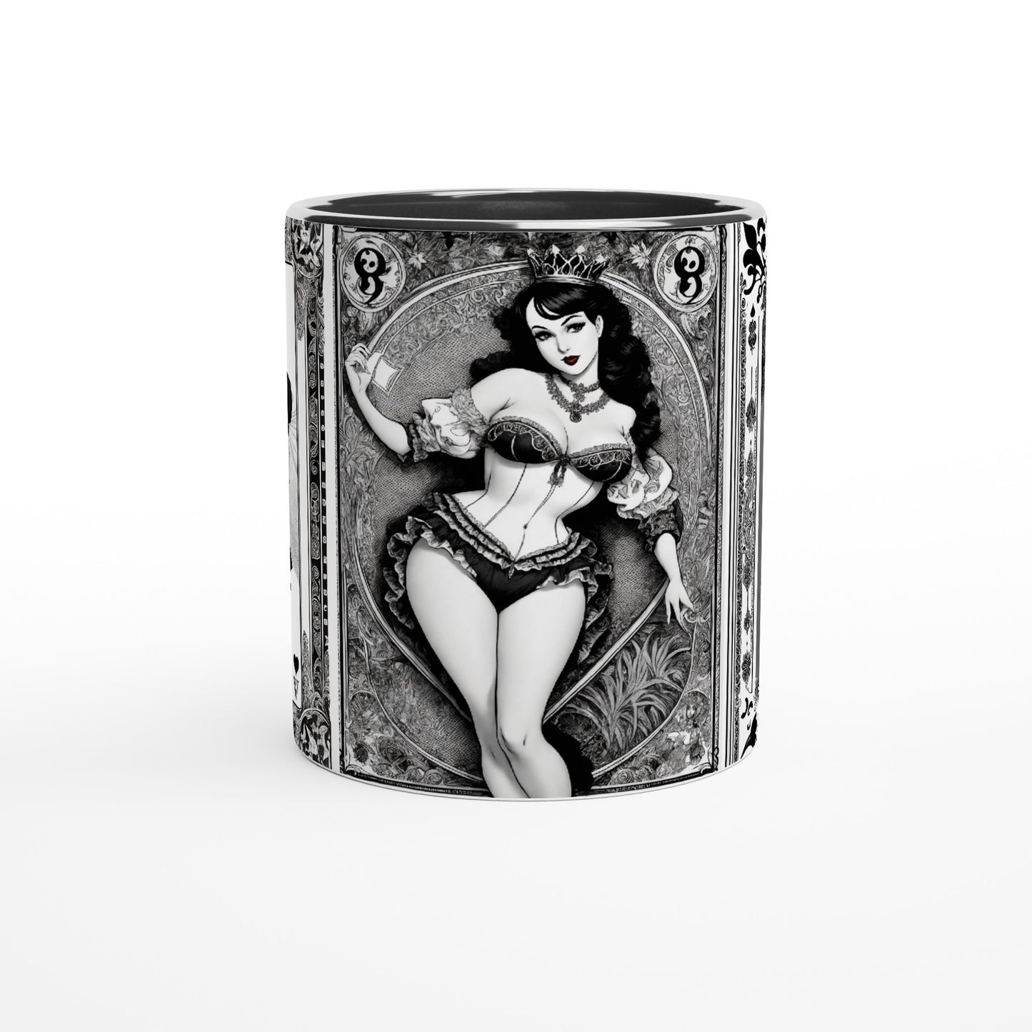 Queen of Hearts 11oz Ceramic Mug with Color Inside