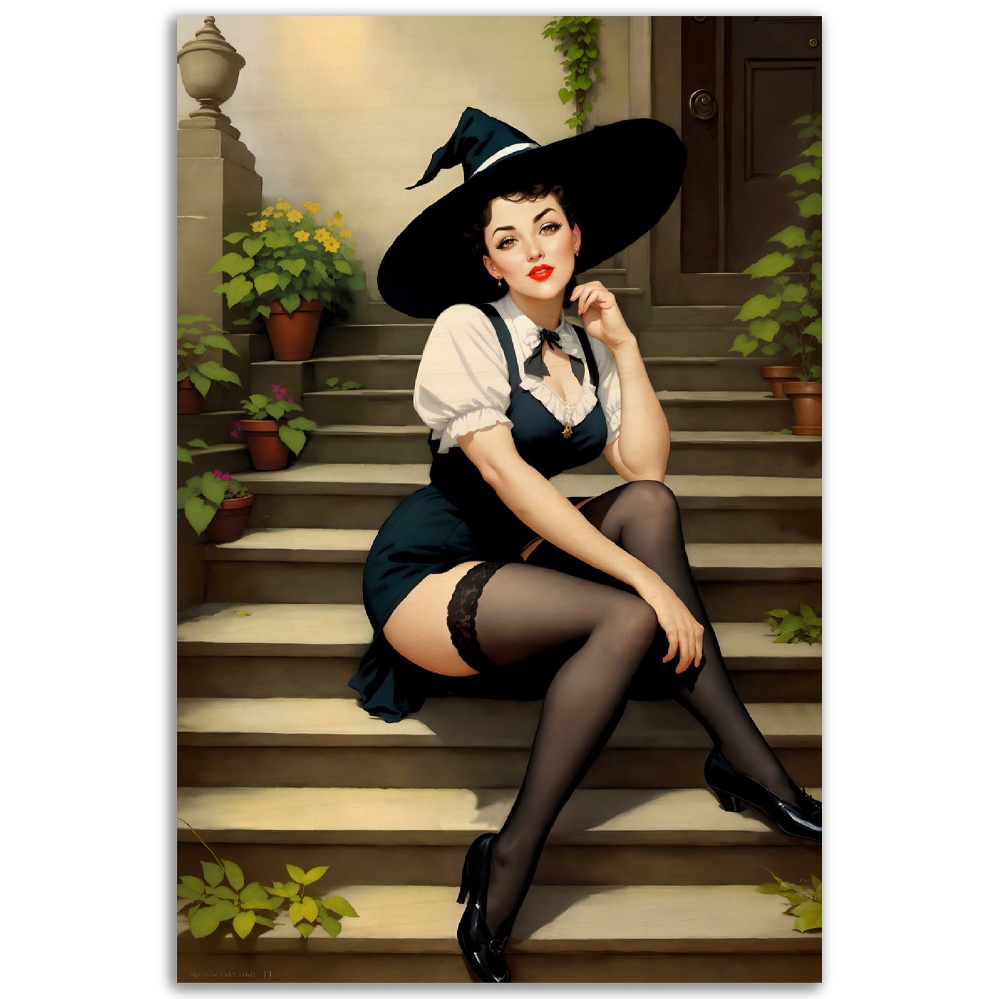 Daily Pinup #35 - Witch at Your Door Step Wall Art