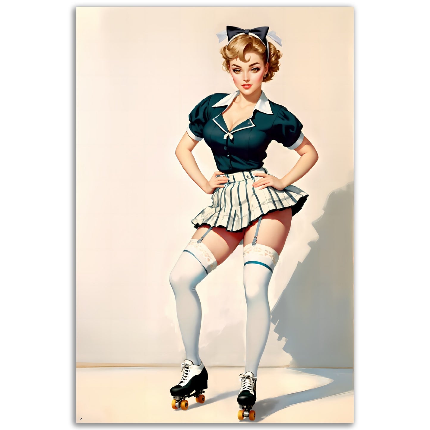 Daily Pinup #14 - Retro Car Hop Girl Wall Art