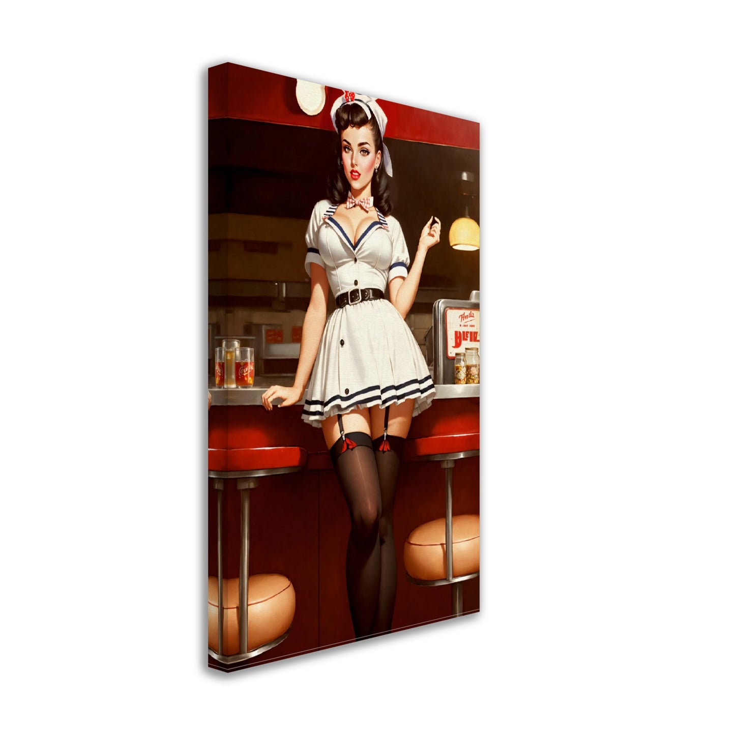 Daily Pinup #26 - Diner Waitress Wall Art