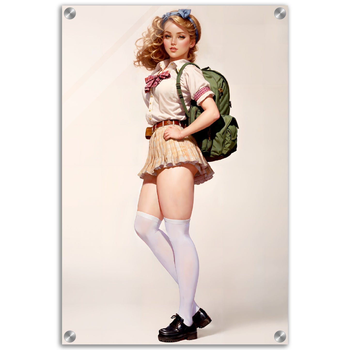Daily Pinup #15 - School Girl Coed Pinup Wall Art