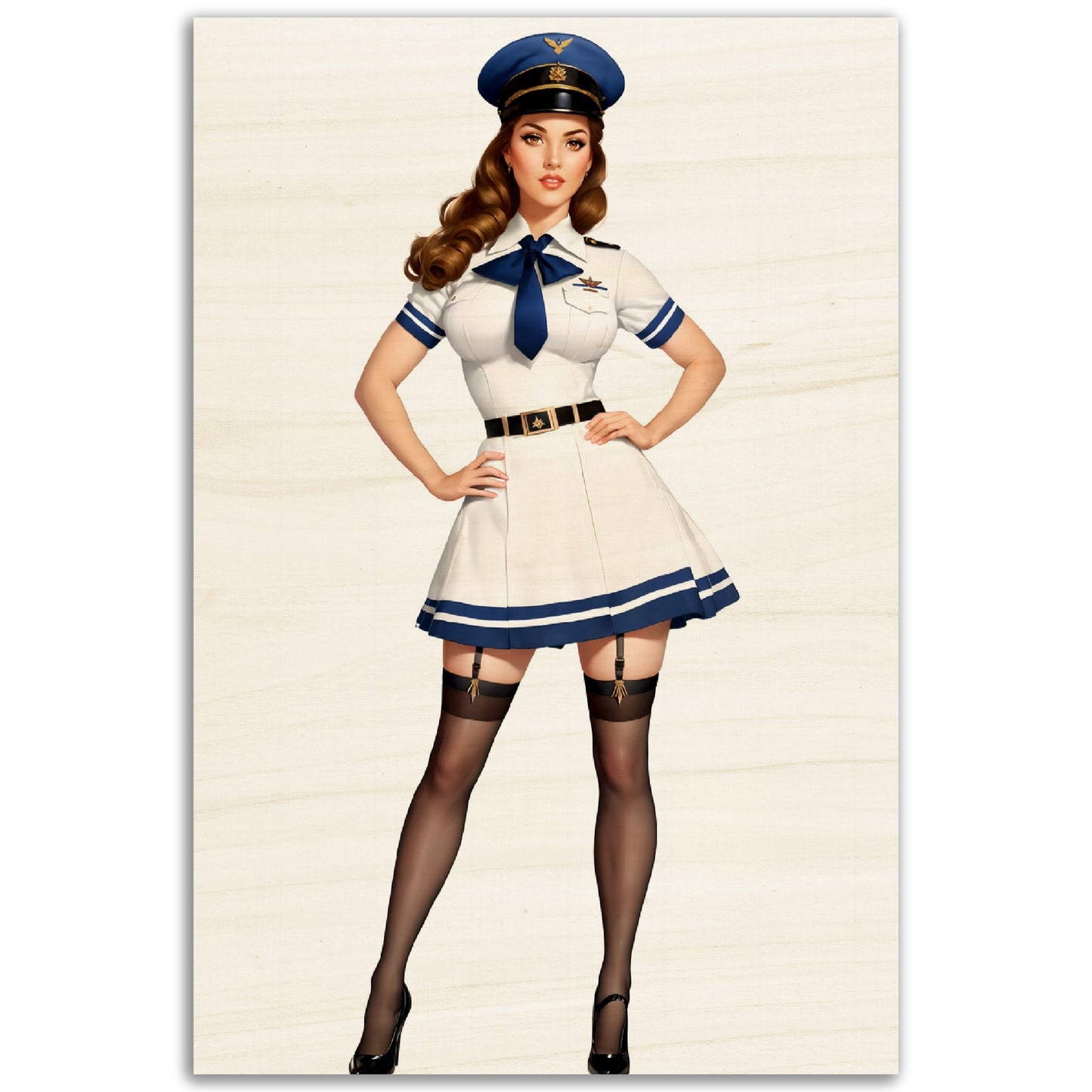 Daily Pinup #08 Air Force Girl Wall Art