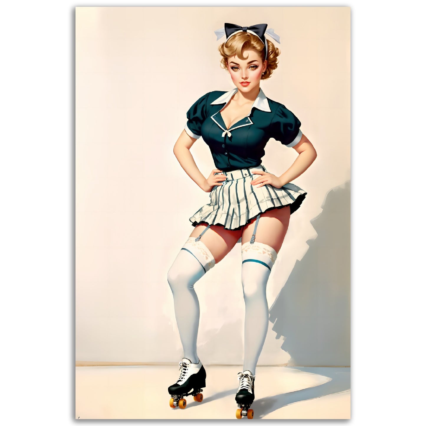 Daily Pinup #14 - Retro Car Hop Girl Wall Art